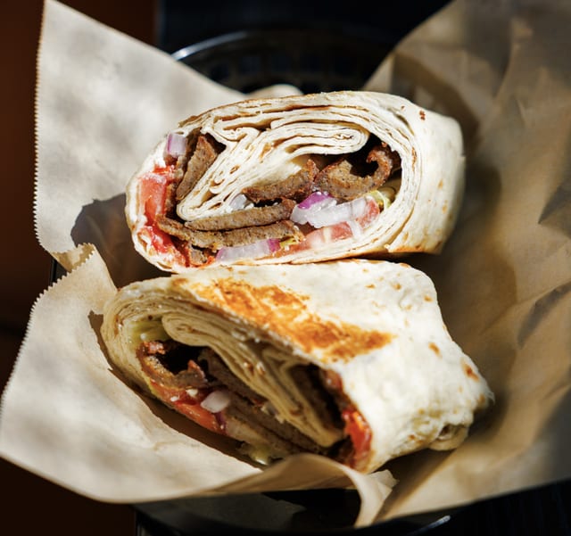 The Greek Special (Lavash Wrap).